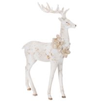 Prodotto Statuetta decorativa di cervo con decorazione a pigna per decorazioni invernali, 49 cm