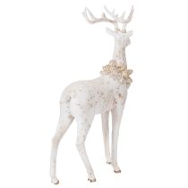 Prodotto Statuetta decorativa di cervo con decorazione a pigna per decorazioni invernali, 49 cm