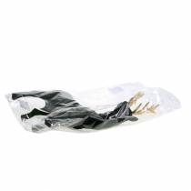 Prodotto Deco cervo floccato nero, oro 40 cm