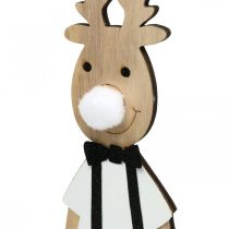 Prodotto Figura decorativa in legno di renna Natale da mettere 12×6,5 cm H45 cm 2 pezzi