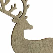 Prodotto Plug decorativo cervo oro, marrone, verde assortiti 8 cm 18 pz