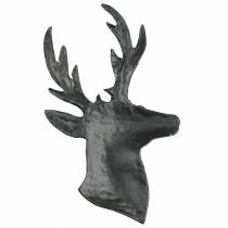 Prodotto Busto decorativo di renna in metallo nero 8 cm × 4,8 cm 8 pz