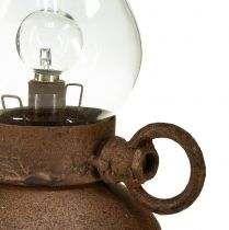 Prodotto Lampada retrò Lampada da tavolo vintage a LED ruggine Ø10cm H18,5cm
