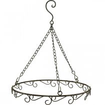Anello decorativo per appendere Anello con gancio effetto ruggine Ø30,5cm