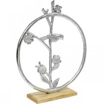 Prodotto Decorazione da tavola primavera, anello decorativo uccello deco argento H32.5cm