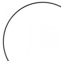 Anello decorativo in metallo Anello decorativo Scandi anello nero Ø25cm 4 pezzi