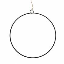 Anello decorativo da appendere nero Ø25cm 6 pezzi