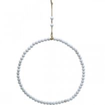 Prodotto Anello con perle, primavera, anello decorativo, matrimonio, ghirlanda da appendere bianco Ø28cm 4pz