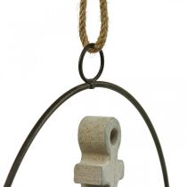 Anello decorativo in metallo per appendere barche a vela / ancora Ø18cm 2 pezzi