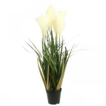 Crema artificiale per piante in vaso con erba di carice in vaso, verde 79 cm