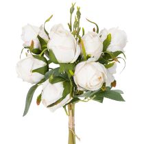 Prodotto Bouquet di fiori artificiali di rose per una decorazione elegante della tavola, 31 cm, 3 pezzi