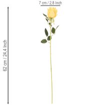 Prodotto Rosa artificiale con stelo lungo, fiore artificiale, 62 cm, 12 pezzi