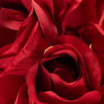 Prodotto Rosa artificiale con gambo lungo, fiore artificiale rosso, 62 cm, 12 pezzi