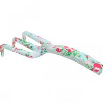 Prodotto Rastrello a mano in metallo, rastrello con motivo rose, mini rastrello L23cm