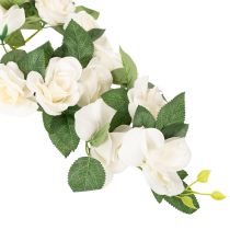 Prodotto Ghirlanda di rose artificiali con fiori bianchi per decorazione, 170 cm