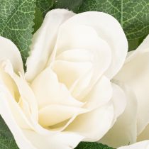 Prodotto Ghirlanda di rose artificiali con fiori bianchi per decorazione, 170 cm