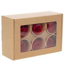 Prodotto Rose stabilizzate decorative e romantiche, ideali per spazi abitativi o matrimoni, 5 cm, 6 pezzi