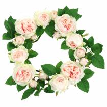 corona di rose rosa Ø35cm