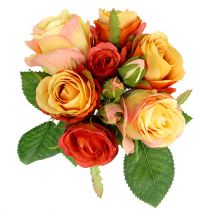 Prodotto Bouquet di rose arancioni Ø17cm L25cm fiori artificiali decorazione tavolo matrimonio autunnale