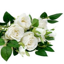 Mazzo di rose bianche L46cm
