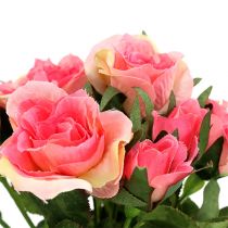 Bouquet di rose in rosa L26cm 3 pezzi