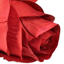 Prodotto Ramo di rosa Fiore di seta Rosa artificiale rossa 72 cm
