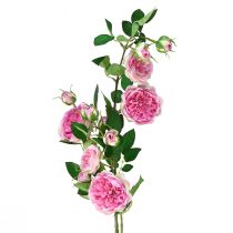 Ramo di rosa rose di seta ramo artificiale rose rosa crema 79 cm