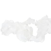 Prodotto Nastro decorativo in organza bianca arricciata, largo 25 mm, lungo 10 m.