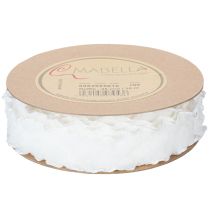 Prodotto Nastro decorativo in organza bianca arricciata, largo 25 mm, lungo 10 m.