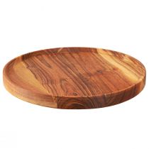 Prodotto Vassoio rotondo in legno di acacia oliato naturale Ø30cm H2,5cm