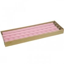 Prodotto Candele rustiche candele a bastoncino tinte di rosa 350/28mm 4 pz