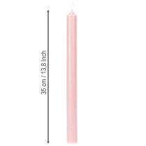 Prodotto Candele rustiche a cono, tinta unita rosa, 350/28 mm, 4 pezzi