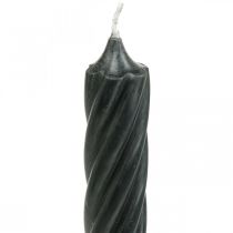 Prodotto Candele rustiche, candele a bastoncino, tinta unita nero, 350/28 mm, 4 pezzi