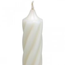 Prodotto Candele rustiche, candele a bastoncino, tinta unita bianco, 350/28 mm, 4 pezzi