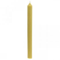 Candele rustiche Candelieri alti colorati giallo 350/28mm 4pz