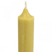 Candele rustiche Candelieri alti colorati giallo 350/28mm 4pz