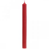 Candele rustiche Candelieri alti colorati rosso 350/28mm 4pz