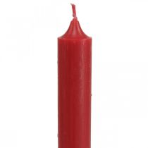Candele rustiche Candelieri alti colorati rosso 350/28mm 4pz