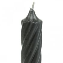 Prodotto Candele rustiche, candele a bastoncino, tinta unita nero, 250/28 mm, 4 pezzi