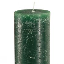 Prodotto Candela rustica a bastoncino verde per illuminazione suggestiva e decorazione natalizia, lunghezza 300 mm, larghezza 50 mm, 4 pezzi
