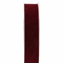 Prodotto Nastro di velluto rosso bordeaux 25mm 7m