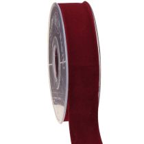 Prodotto Nastro di velluto rosso bordeaux nastro decorativo nastro rosso 25mm 7m