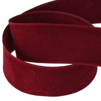 Prodotto Nastro di velluto rosso bordeaux nastro decorativo nastro rosso 25mm 7m