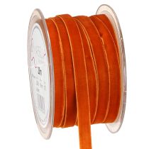 Prodotto Nastro di velluto decorativo nastro di velluto arancione scuro 10mm 20m