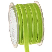 Prodotto Nastro di velluto verde chiaro nastro decorativo velluto verde 10mm 20m