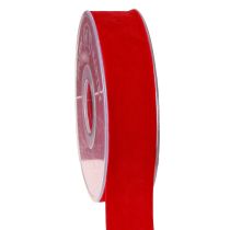 Prodotto Nastro di velluto nastro rosso nastro di tessuto 25mm 7m