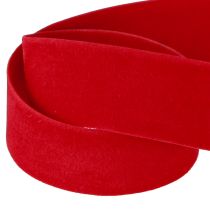 Prodotto Nastro di velluto nastro rosso nastro di tessuto 25mm 7m