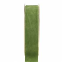 Nastro in velluto verde 25mm 7m