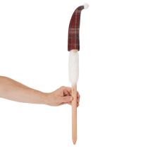 Prodotto Paletti decorativi a forma di elfo natalizio, Babbo Natale con cappello di feltro, 58 cm, 6 pezzi