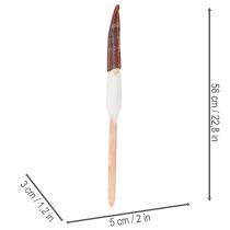 Prodotto Paletti decorativi a forma di elfo natalizio, Babbo Natale con cappello di feltro, 58 cm, 6 pezzi
